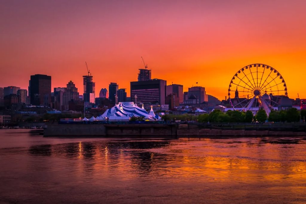 coucher de soleil à montréal
